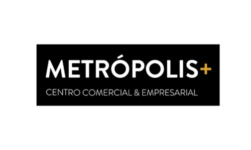 Logo de Metrópolis+, centro comercial y empresarial