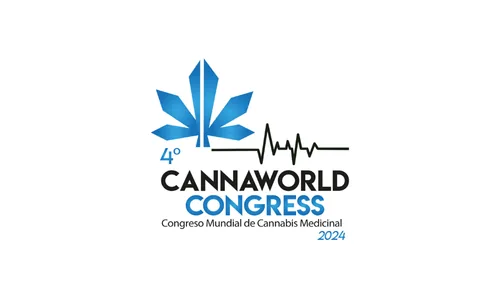 Logo del 4º CannaWorld Congress, congreso mundial de cannabis medicinal