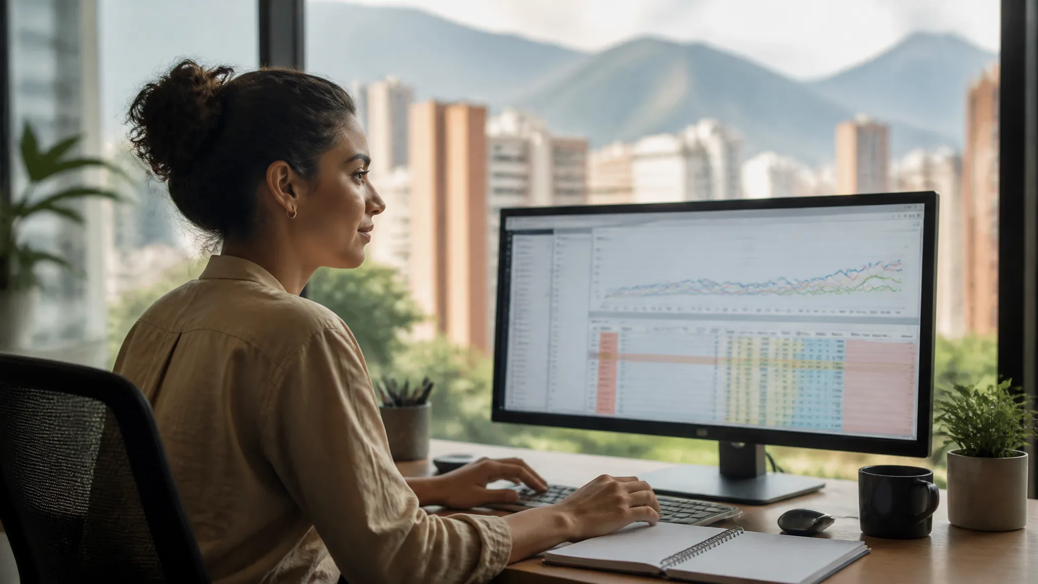 Especialista analizando una campaña de Google Ads para una empresa de Medellín