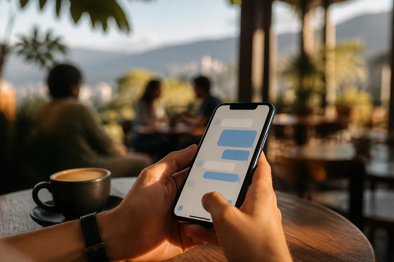 Cliente iniciando una conversación de WhatsApp desde un anuncio en el celular